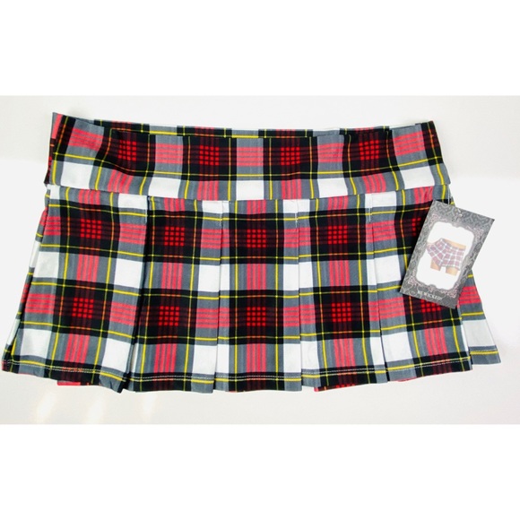 Be Wicked! Pleated Plaid School Girl Skirt - Picture 1 of 5